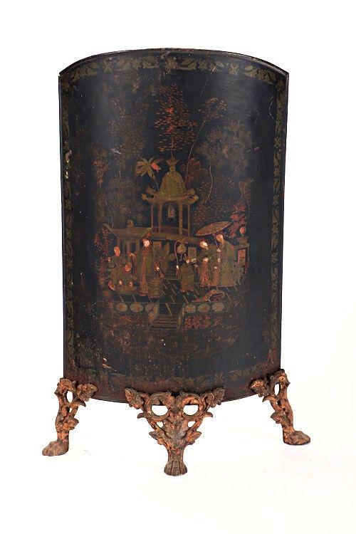 19TH CENT. TOLE DECORATED FIRESCREEN (1 of 4)