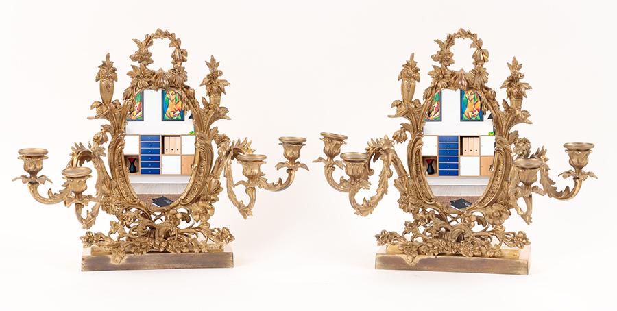 PAIR 19TH C. FRENCH CANDELABRAS (1 of 12)
