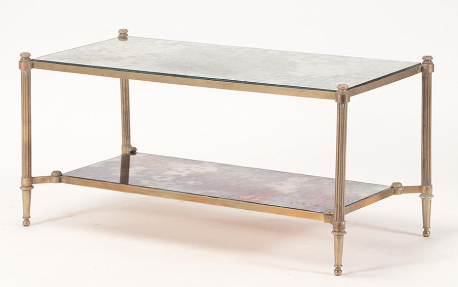 BRASS COFFEE TABLE MANNER JANSEN C.1950 (1 of 5)