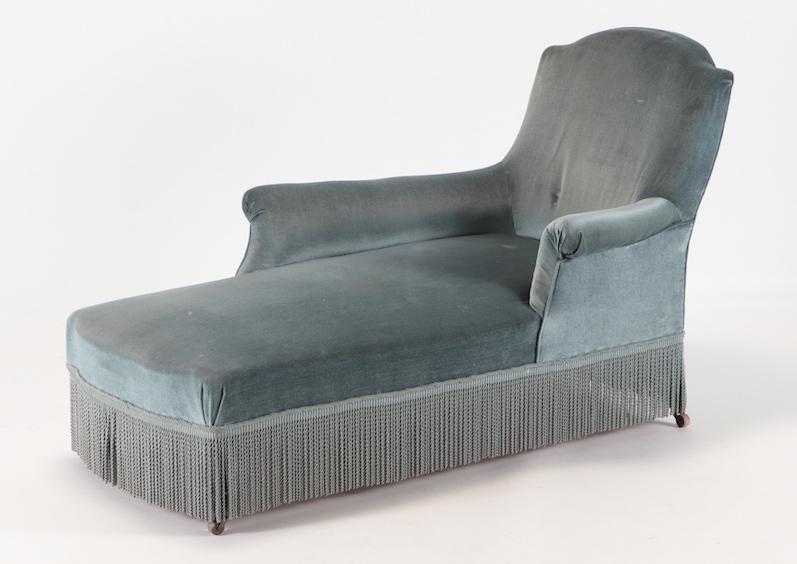 FRENCH NAPOLEON III CHAISE LOUNGE C.1870 (1 of 5)