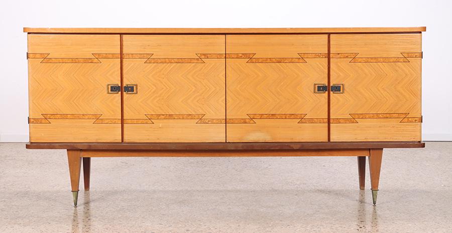 FRENCH BLEACHE MAHOGANY SIDEBOARD C.1960 (1 of 11)
