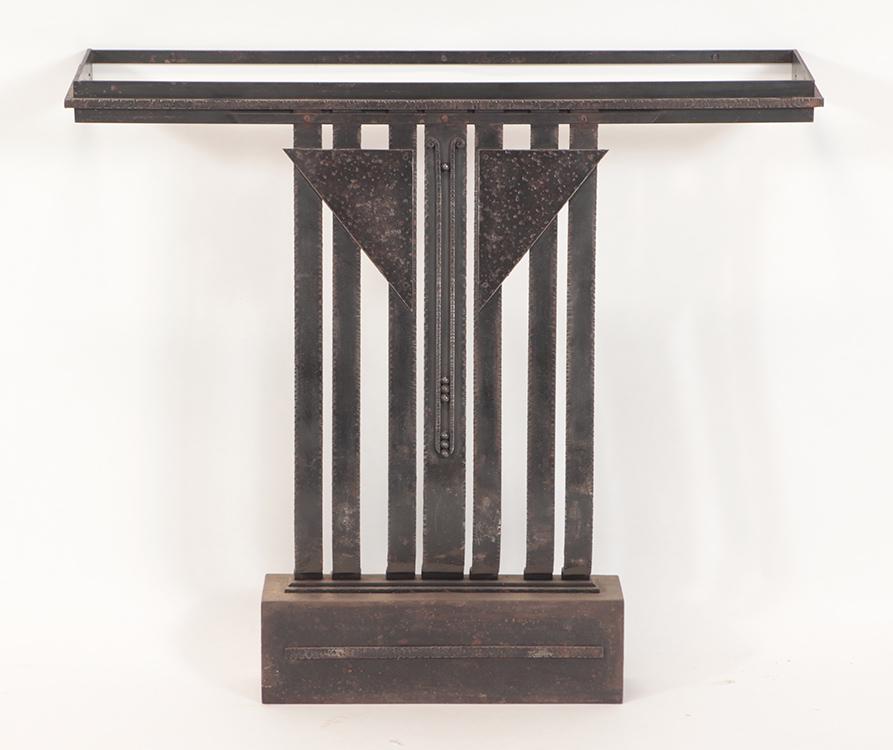 FRENCH ART DECO WROUGHT IRON CONSOLE C.1940 (1 of 5)