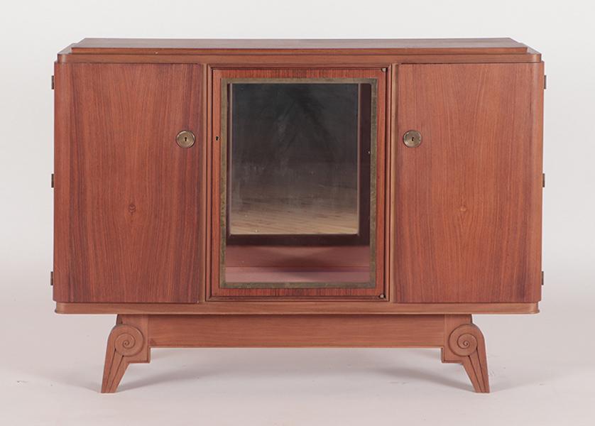 FRENCH ART DECO MAHOGANY 3 DOOR SERVER 1940 (1 of 6)