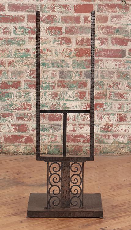 A FRENCH ART DECO IRON STANDING MIRROR 1930 (1 of 4)