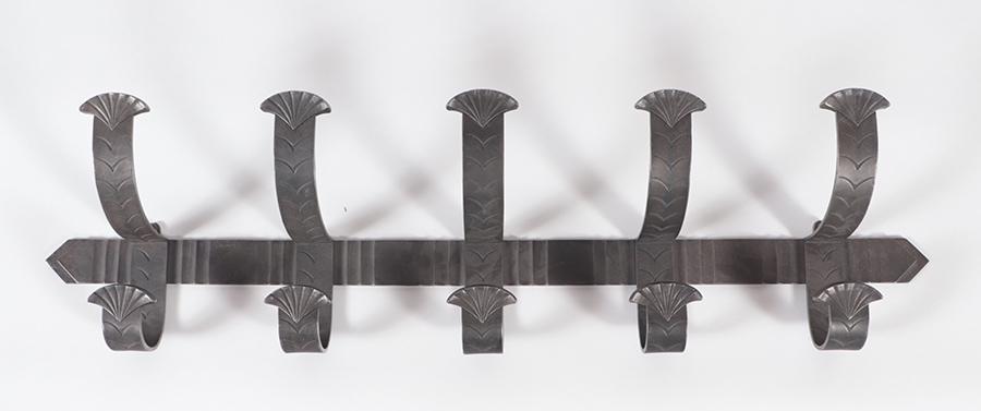 EDGAR BRANDT WROUGHT IRON COAT RACK CIRCA 1925 (1 of 4)