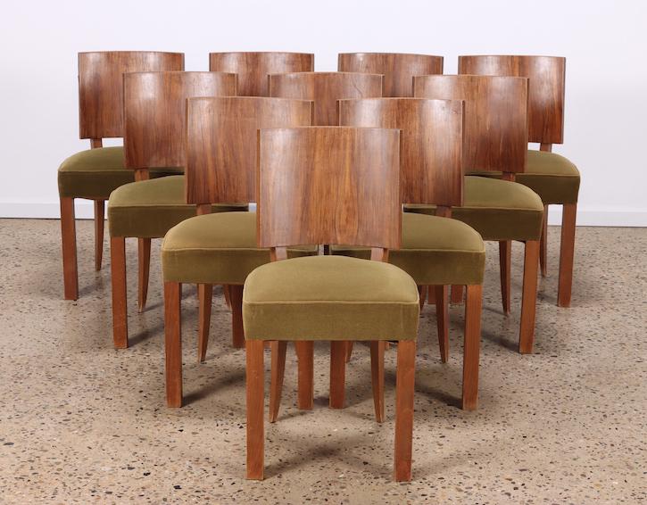 10 FRENCH ART DECO CHAIRS C.1940 (1 of 7)