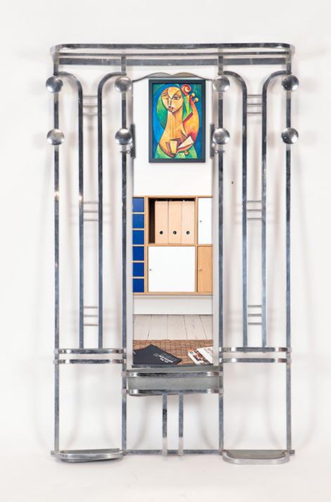 FRENCH ART DECO CHROME HALL TREE C.1940 (1 of 4)