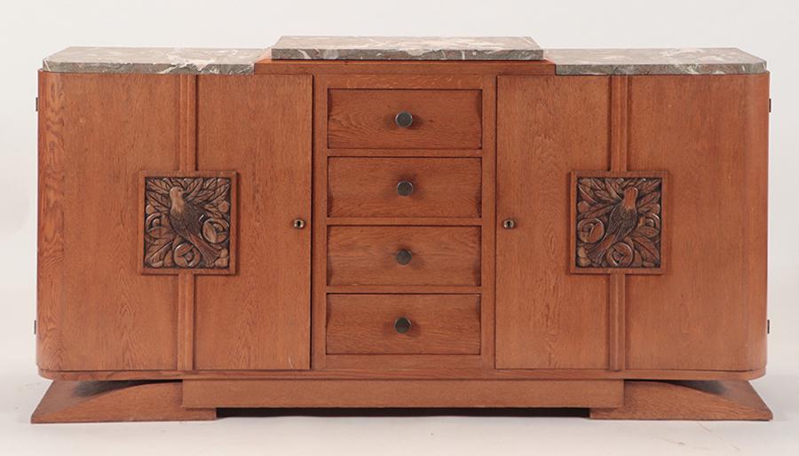 FRENCH OAK ART DECO SIDEBOARD C.1935 (1 of 6)