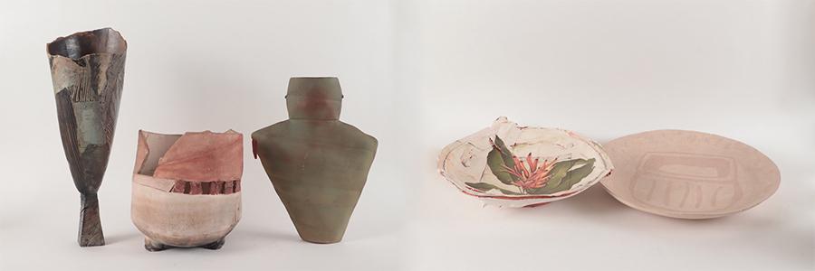 FIVE LARGE CERAMIC PIECES BY CONTEMPORARY ARTISTS (1 of 10)