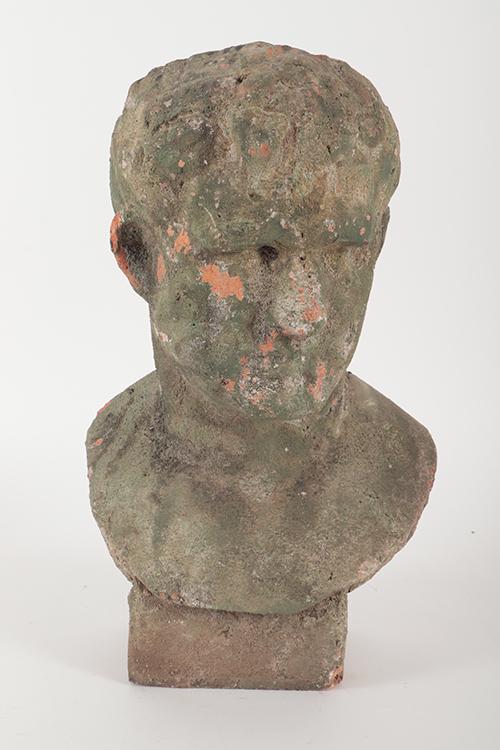CLASSICAL STYLE TERRACOTTA BUST WEATHERED FINISH (1 of 6)