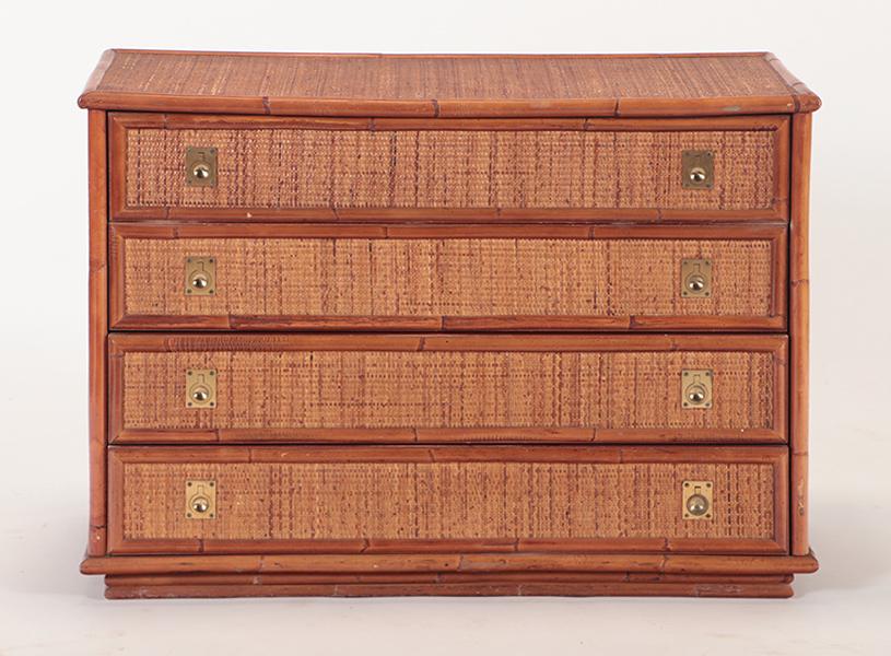 FRENCH RATTAN DRESSER C.1970 (1 of 6)