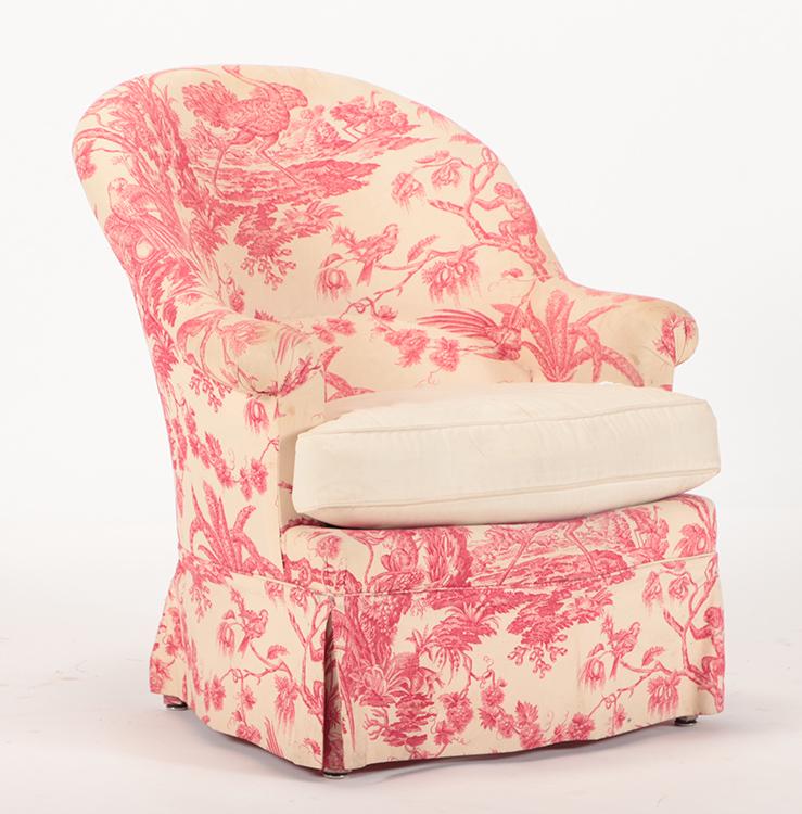 UPHOLSTERD FRENCH CHAIR IN THE MANNER OF JANSEN (1 of 6)