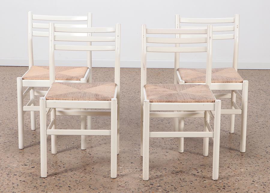 A SET OF FOUR PAINTED GIO PONTI STYLE LEGARRA (1 of 6)