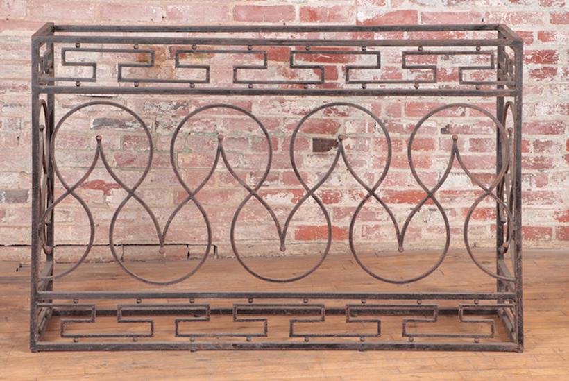IRON CONSOLE TABLE LACKING TOP (1 of 6)