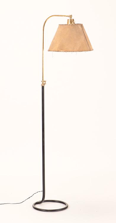 IRON AND BRASS FLOOR LAMP MANNER ADNET (1 of 6)
