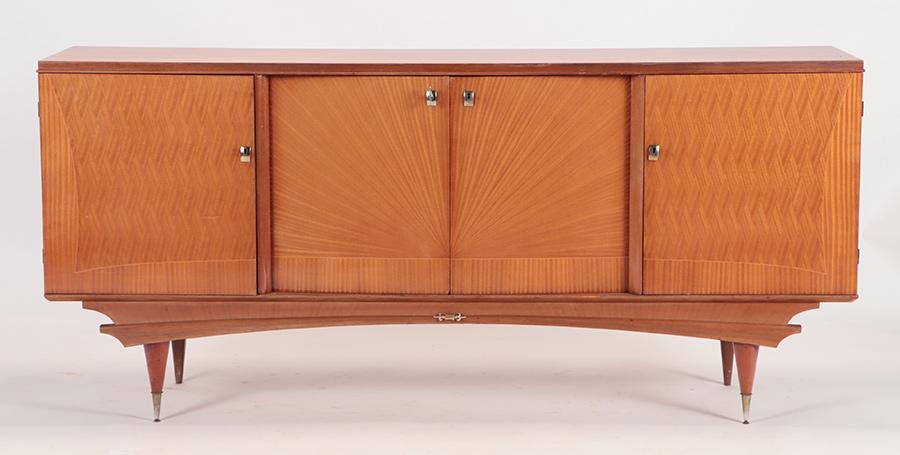 FRENCH PARQUETRY SUNRISE SIDEBOARD C.1960 (1 of 7)