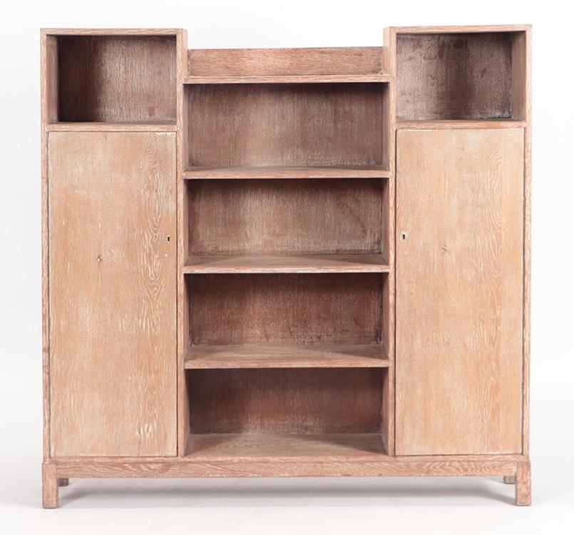 FRENCH CERUSED OAK BOOKCASE C.1940 (1 of 6)