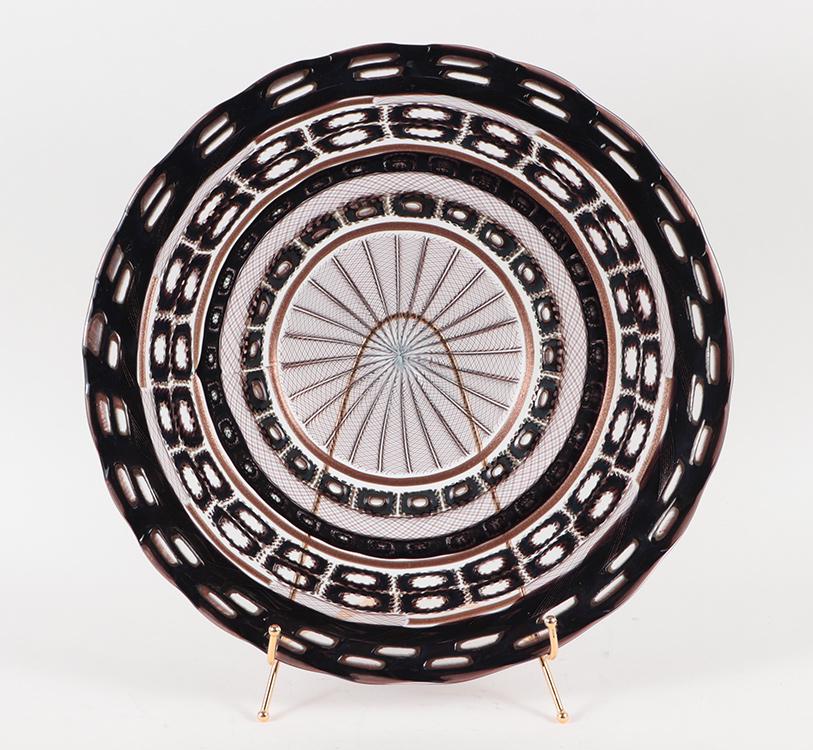 FRANCESCO RAGAZZI LARGE ART GLASS CHARGER (1 of 5)