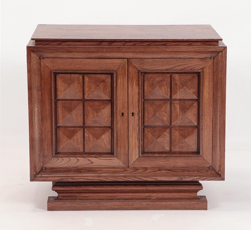 FRENCH OAK CABINET ATTRIBUTED DUDOUYT C.1950 (1 of 7)