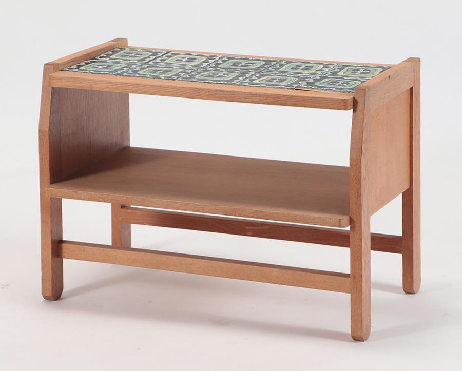 A GUILLERME AND CHAMBRON OAK TILE TOP TABLE C (1 of 6)