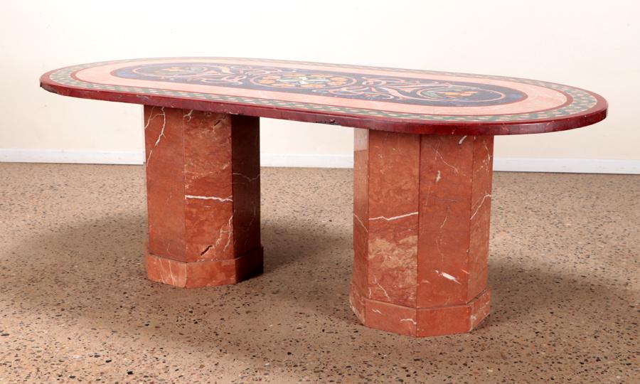 MARBLE DINING TABLE. (1 of 8)