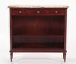 AN ONYX TOP OPEN BOOKCASE C 1950