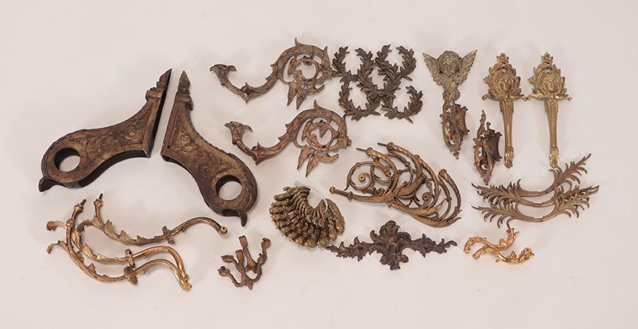 LARGE GROUPING FRENCH BRONZE ORNAMENTATION C. 1910 (1 of 7)