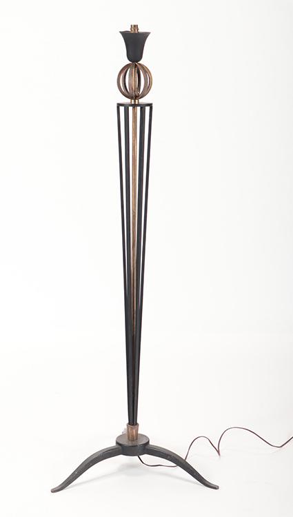 FRENCH BRASS FLOOR LAMP MANNER OF ARBUS 1950 (1 of 5)