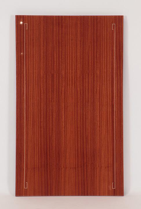 A RIBBON MAHOGANY AND INLAID WALL HANGING OR TABLE (1 of 3)