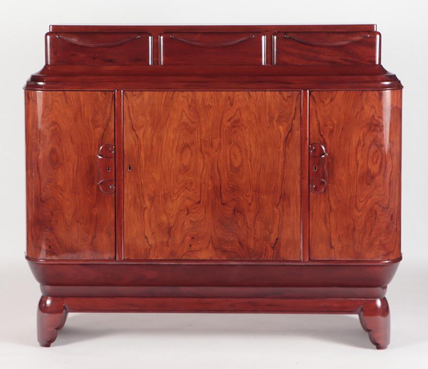 MAHOGANY AND WALNUT CABINET PIERRE LAHALLE (1 of 6)