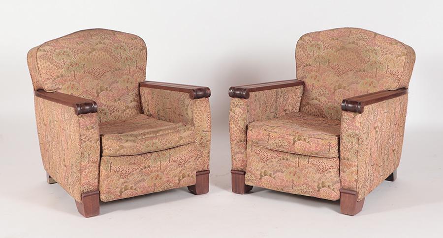 FRENCH ART DECO CLUB CHAIRS BY GASTON POISSON 1935 (1 of 6)
