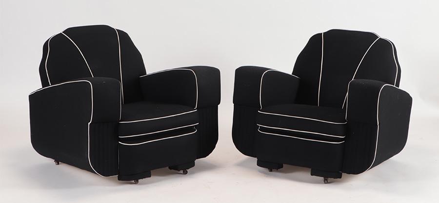 PAIR FRENCH ART DECO CLUB CHAIRS C.1935 (1 of 4)