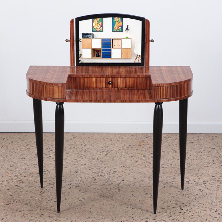 ROSEWOOD VENEER ART DECO VANITY C.1930 (1 of 4)