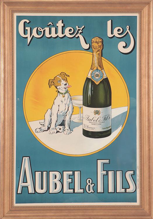 FRENCH POSTER "GOUTEZ LES AUBEL & FILS" C.1920 (1 of 6)