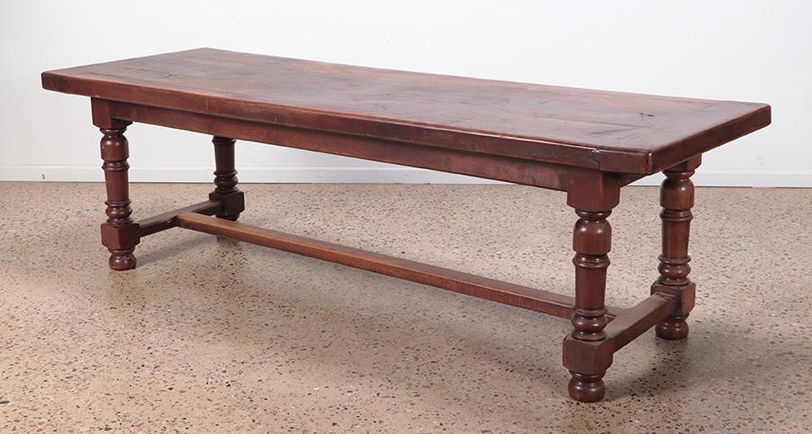 A LARGE AND SUBSTANTIAL ELM FARM TABLE C. 1890 (1 of 5)