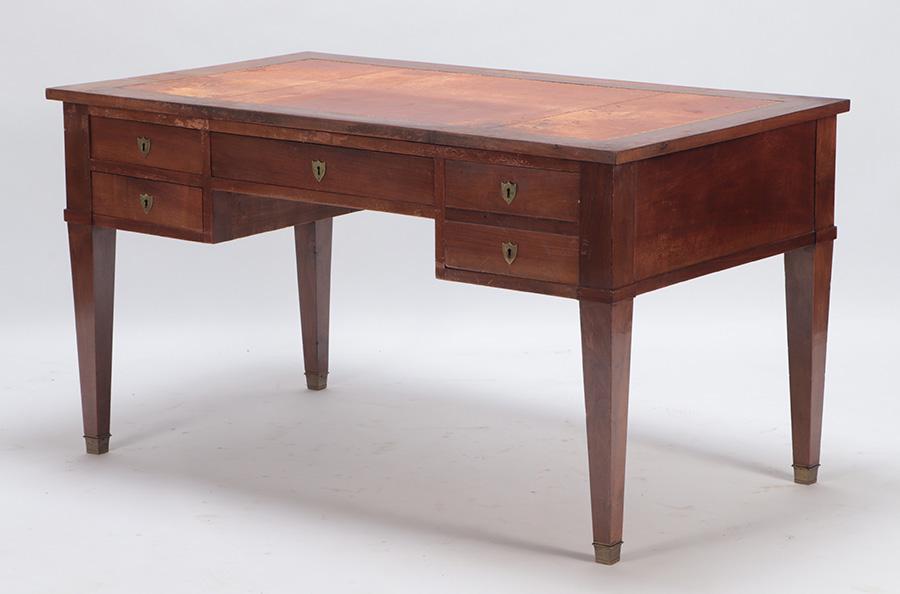 MAHOGANY FRENCH BUREAU PLAT DESK C.1930 (1 of 6)
