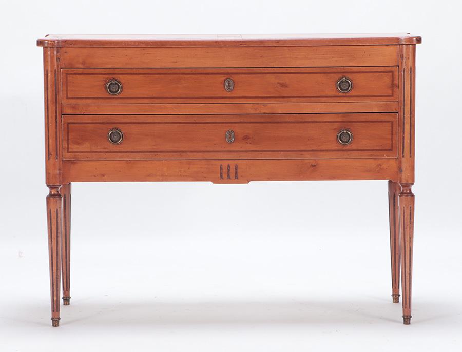 FRENCH LOUIS XVI STYLE DRESSER STAR INLAID TOP (1 of 5)