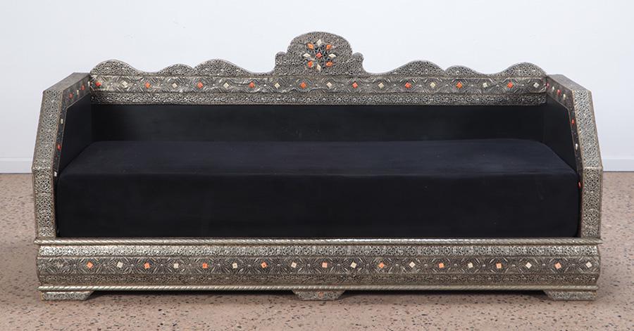 METAL CLAD SYRIAN SOFA WITH MOORISH INSPIRATION. (1 of 7)