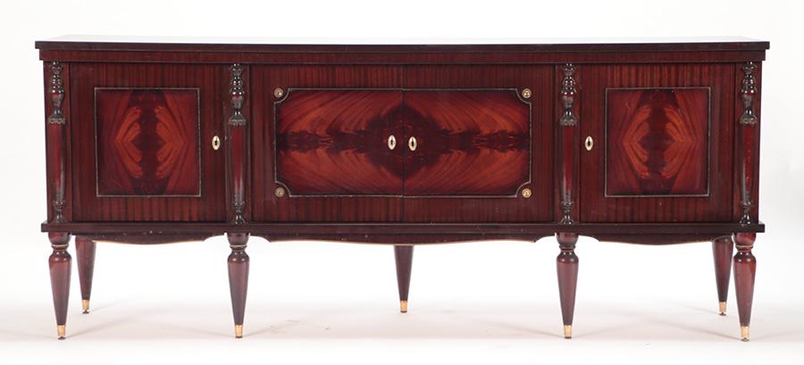 FRENCH RIBBON AND CROTCH MAHOGANY SIDEBOARD WITH (1 of 10)