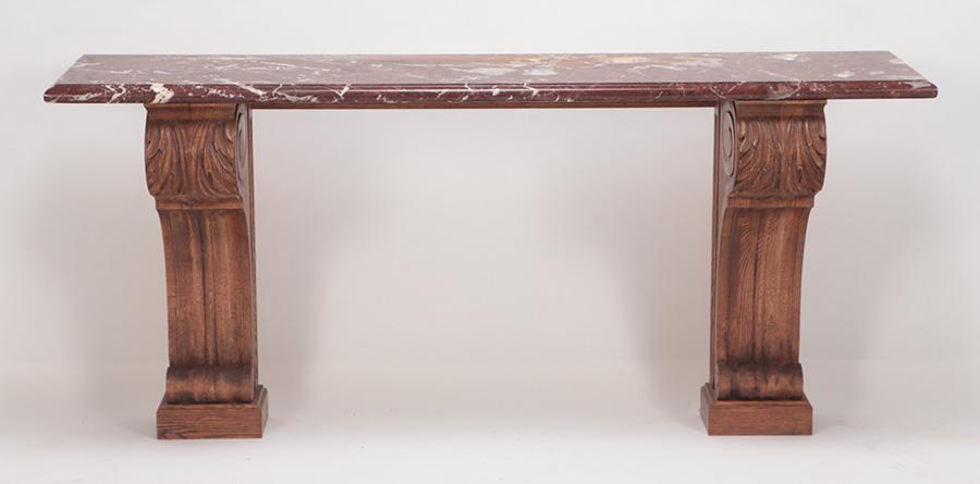 OAK CONSOLE TABLE LOUIS XV STYLE (1 of 6)