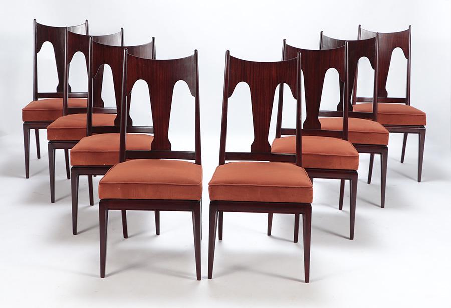 EIGHT MAHOGANY DINING CHAIRS IN THE MANNER OF (1 of 6)