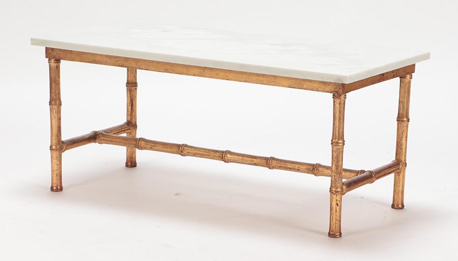 FRENCH GILT WOOD FAUX BAMBOO JANSEN  COFFEE TBLE (1 of 5)