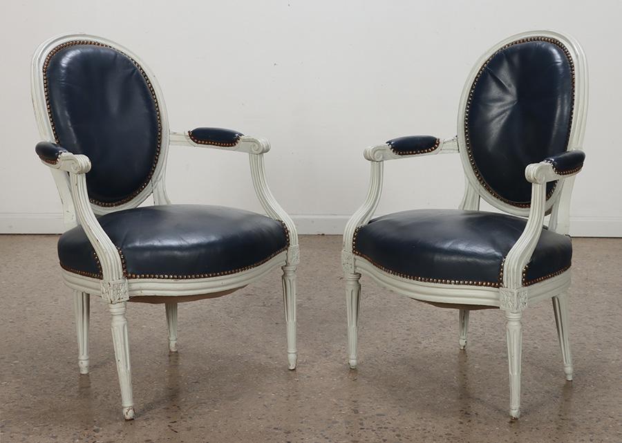A PAIR OF EARLY 19TH C FRENCH ARM CHAIRS (1 of 5)