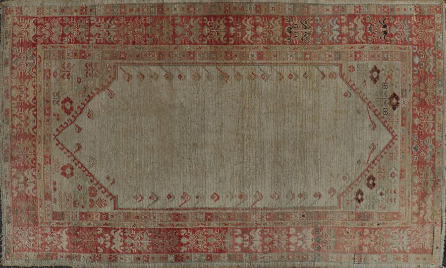 Antique Oushak Rug ANTIQUE OUSHAK RUG Ht: 6'7" Wd: 3'9": Antique Oushak Rug ANTIQUE OUSHAK RUG Ht: 6'7" Wd: 3'9"