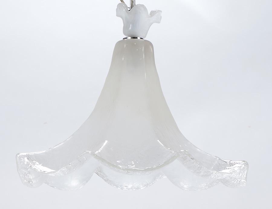 Italian modern glass chandelier C 1950. Ht: 16.5" Wd: 20": Italian modern glass chandelier C 1950. Ht: 16.5" Wd: 20"