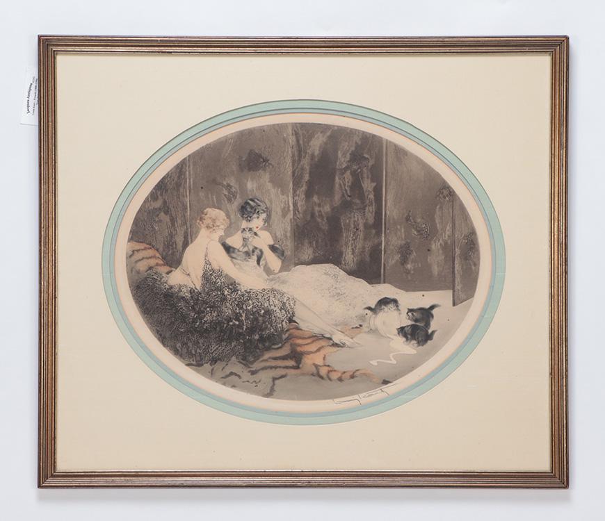 LOUIS ICART SIGNED COLOUR ETCHING "SPILLED MILK" (1 of 6)