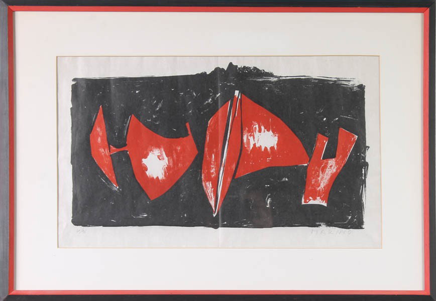 MARINO MARINI SIGNED NUMBERED ITALIAN LITHOGRAPH: Marino Marini (Italian, 1901-1980) "Cavallo," colored lithograph signed and numbered in pencil 'Marino 69/96.' Ht: 16.25" Width: 23.5"