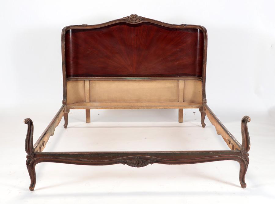 FRENCH PAINTED INLAID BED STARBURST DESIGN C.1950 (1 of 5)