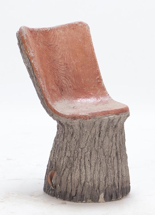 FRENCH FAUX BOIS CAST STONE GARDEN  CHAIR. (1 of 5)
