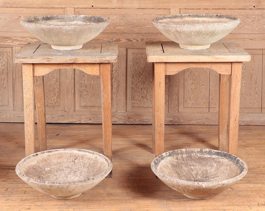 SET 4 CAST STONE PLANTERS MANNER OF GUHL (1 of 5)